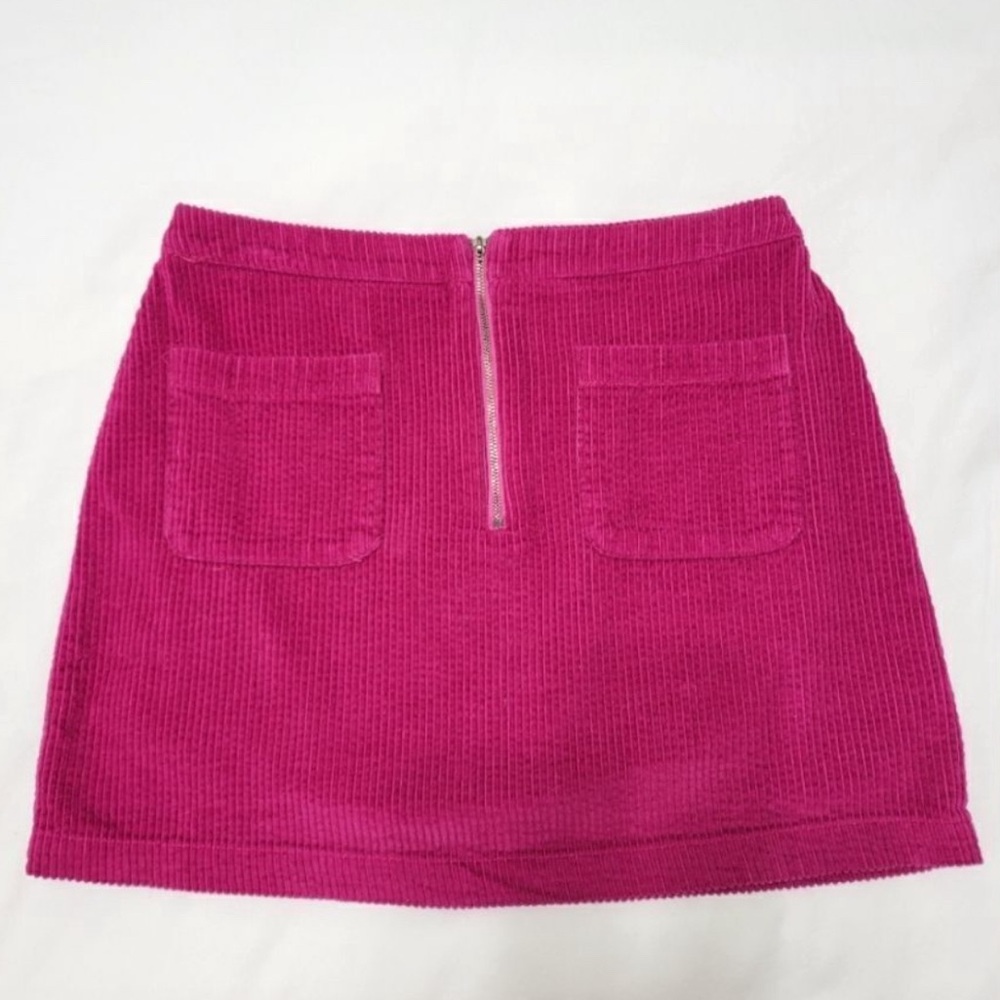 Wild Fable Retro Fuchsia Pink Corduroy Mini Skirt, Sz M